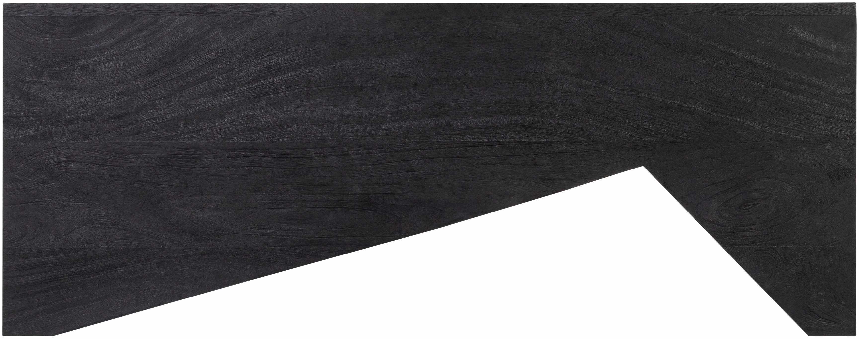 Black stone wedge on a white background
