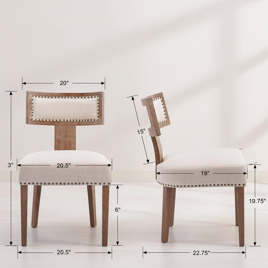 Dimensions and weight capacity information of a chair with important notes.