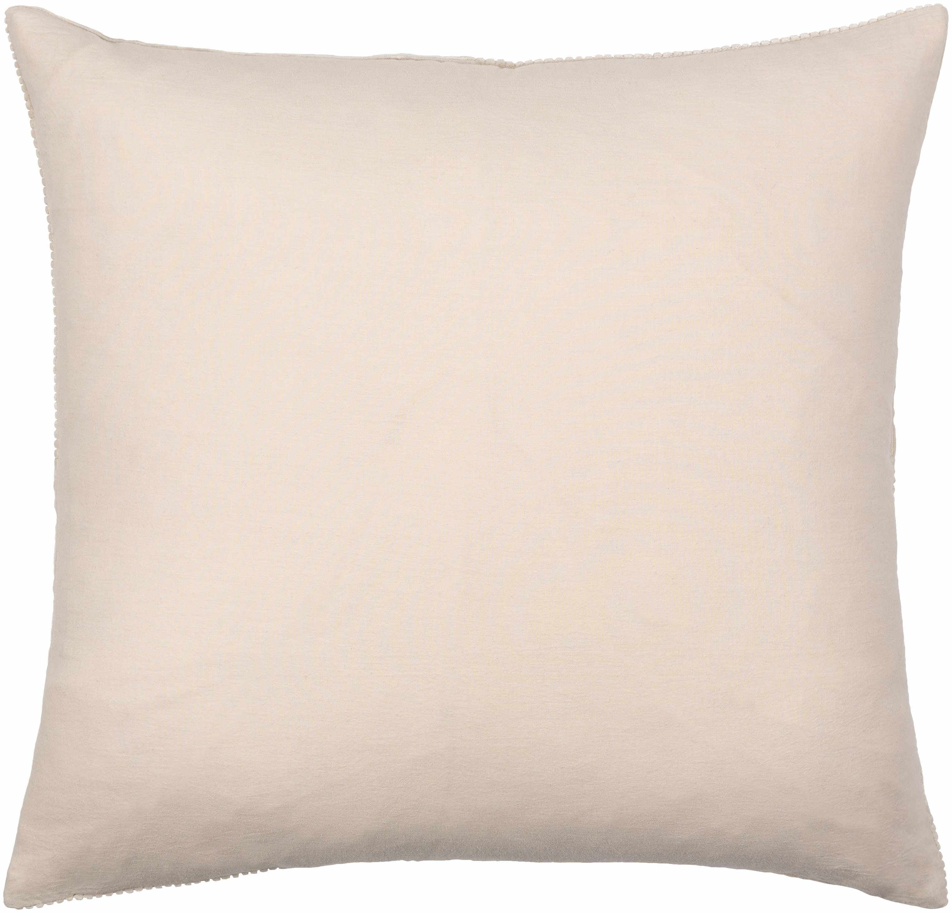 Beige pillow on a white background