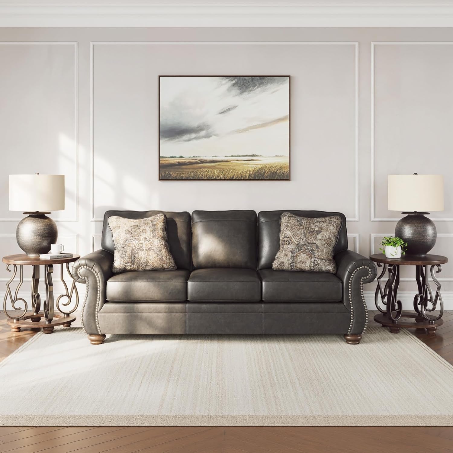 Queen Sofa Sleeper Anthracite Black Memory Foam Ultra-1