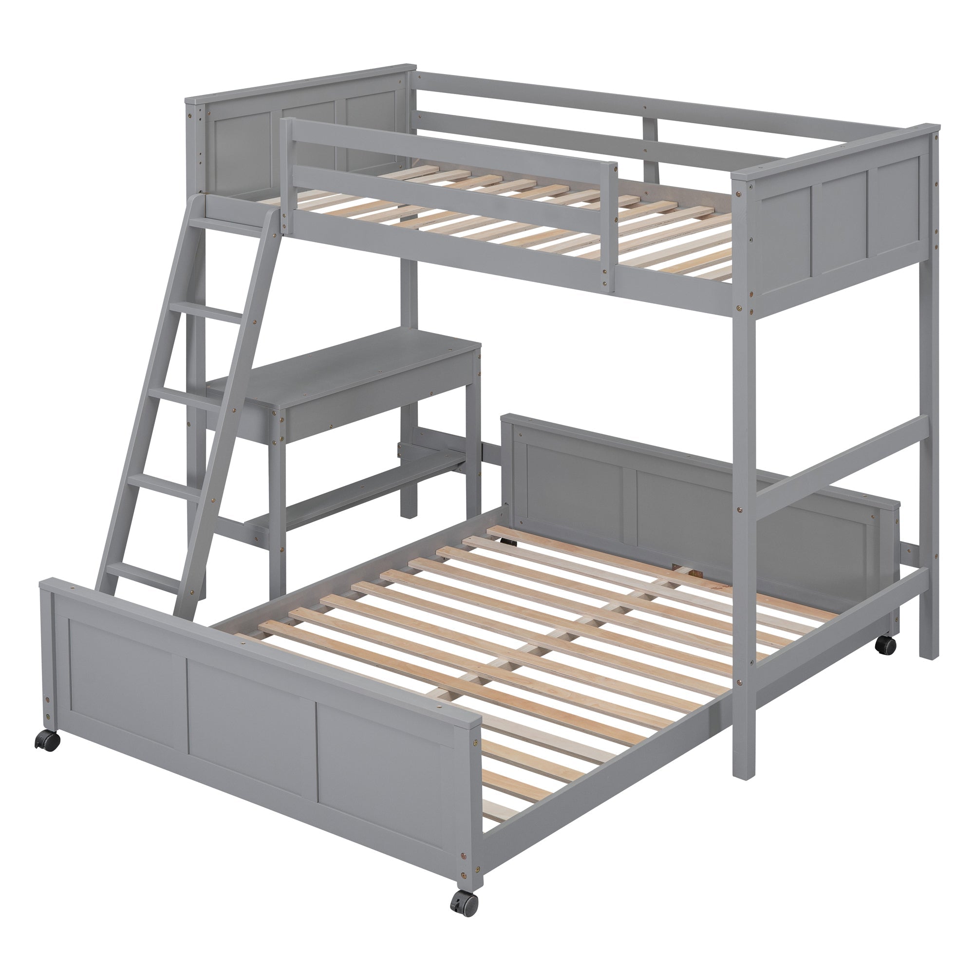 Twin Over Full Bunk Bed with Desk