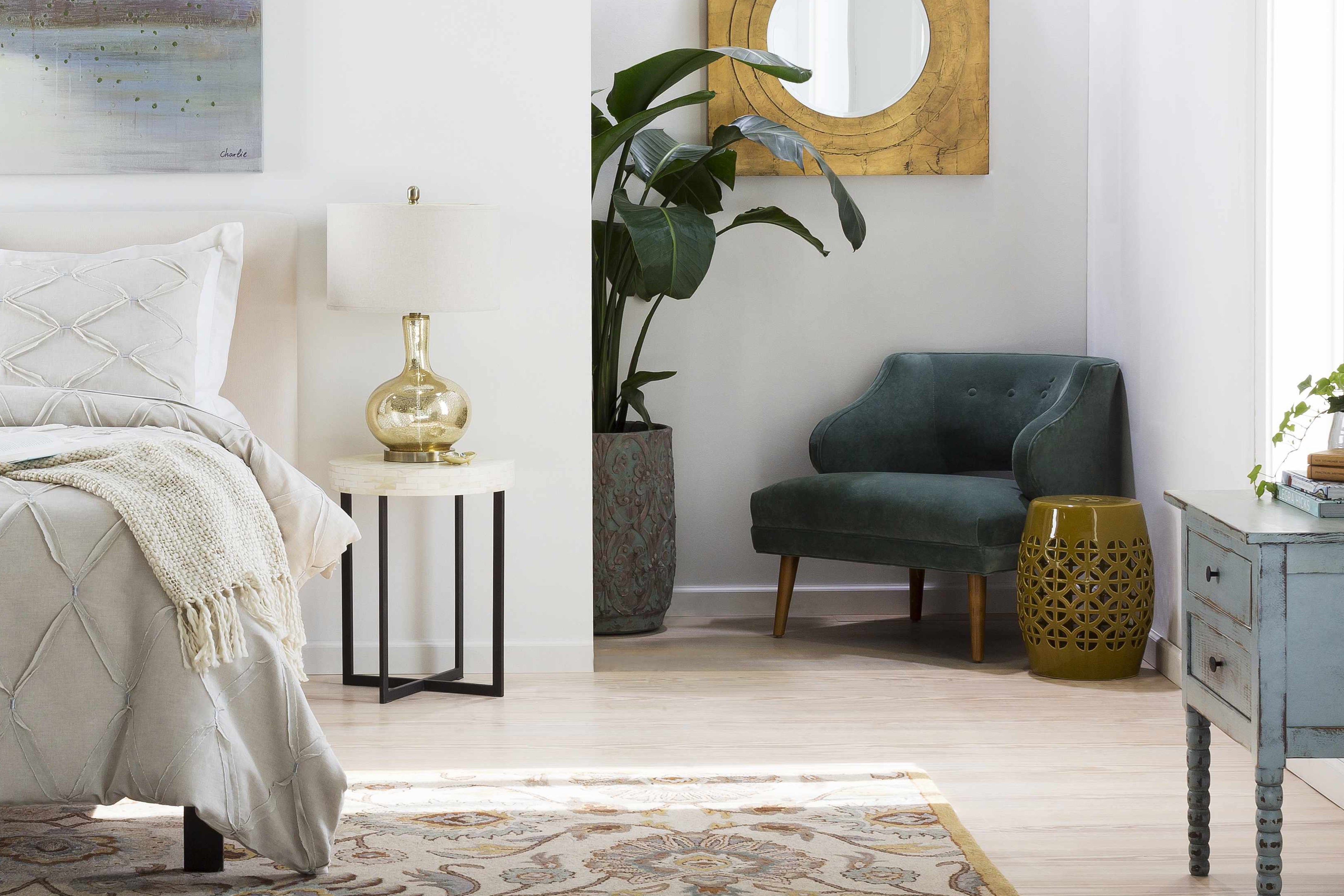 Yellow Ceramic Side Table-0