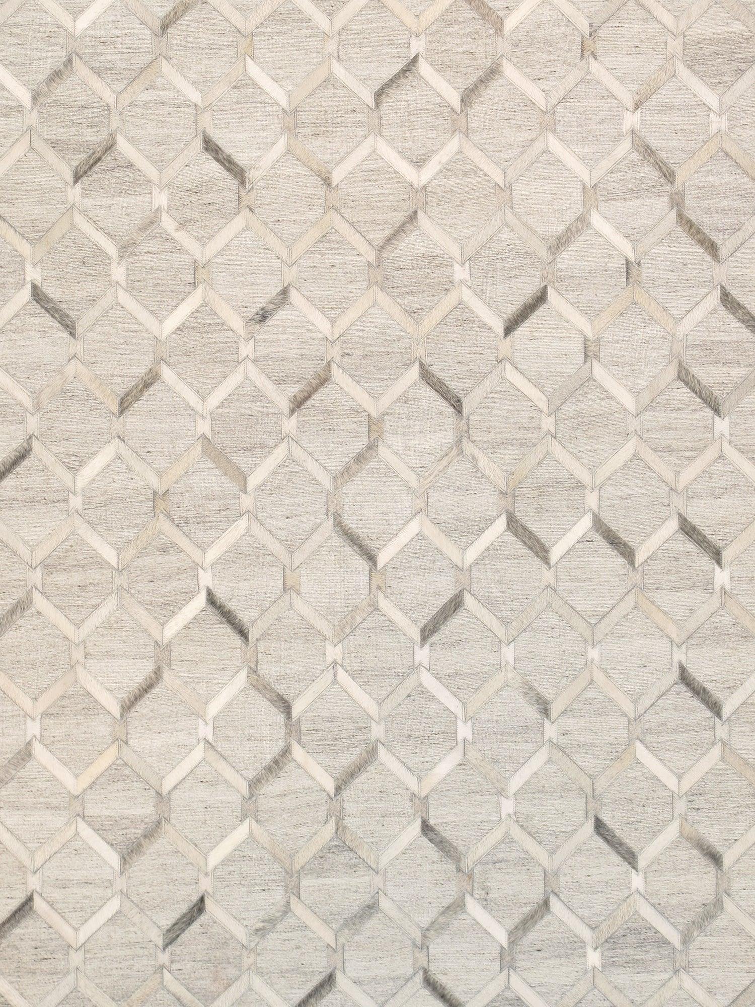 Textured patterned fabric with geometric design in neutral colors