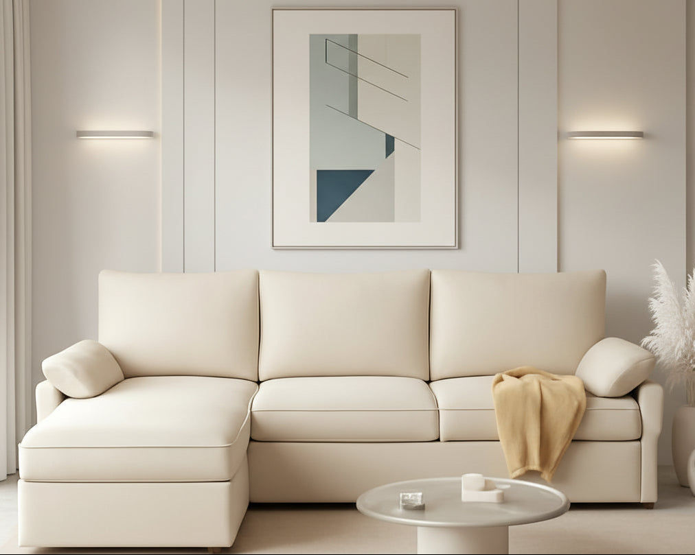 Comfy 108 Inch Modular Sectional Sofa With Ottoman-0