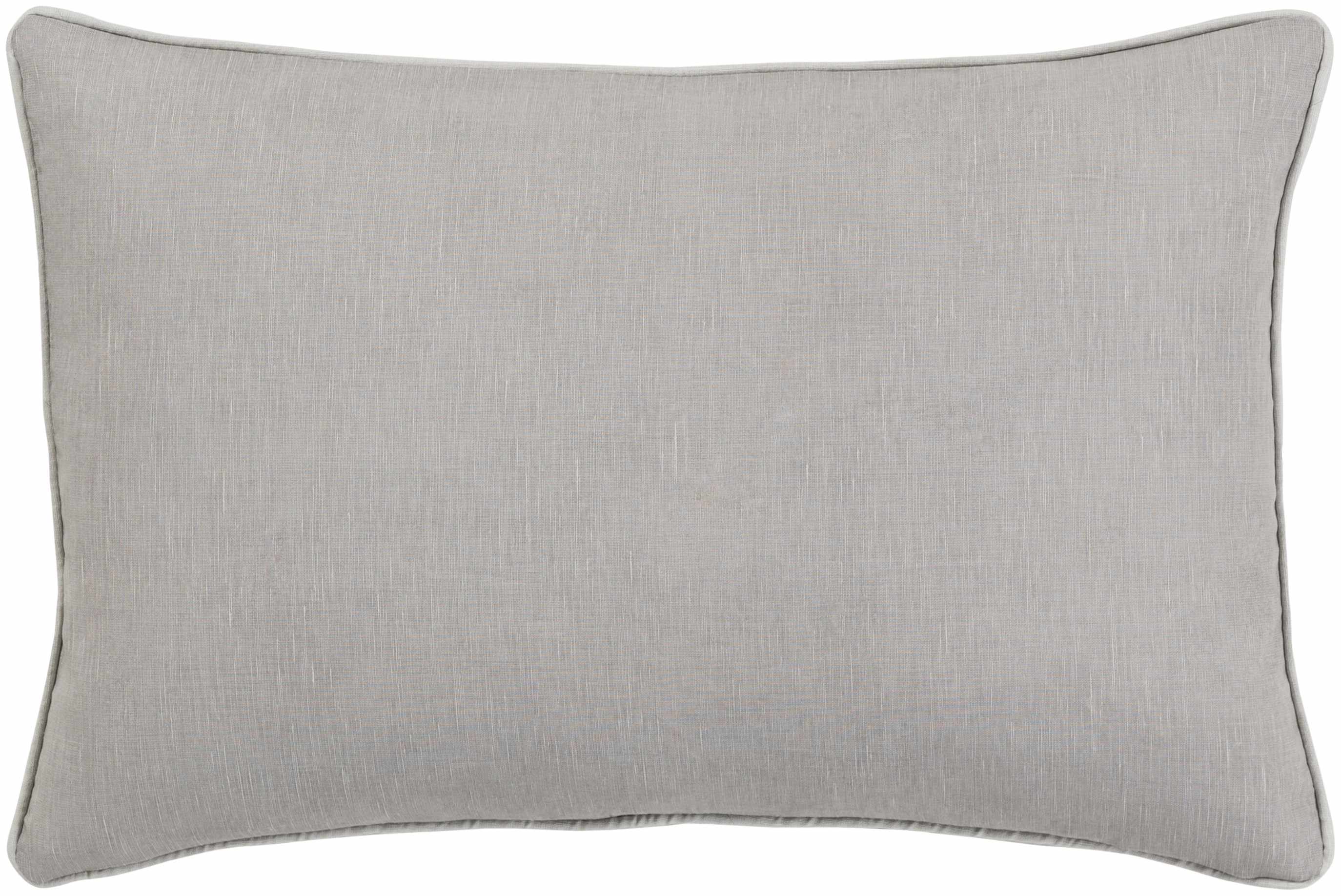 Gray rectangular pillow on a white background