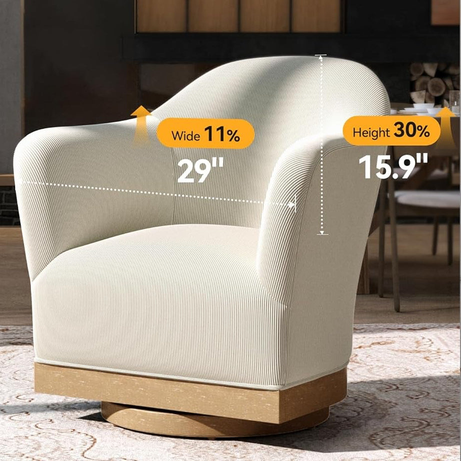 Comparison of a chair with an extra height back design to others, showing dimensions.