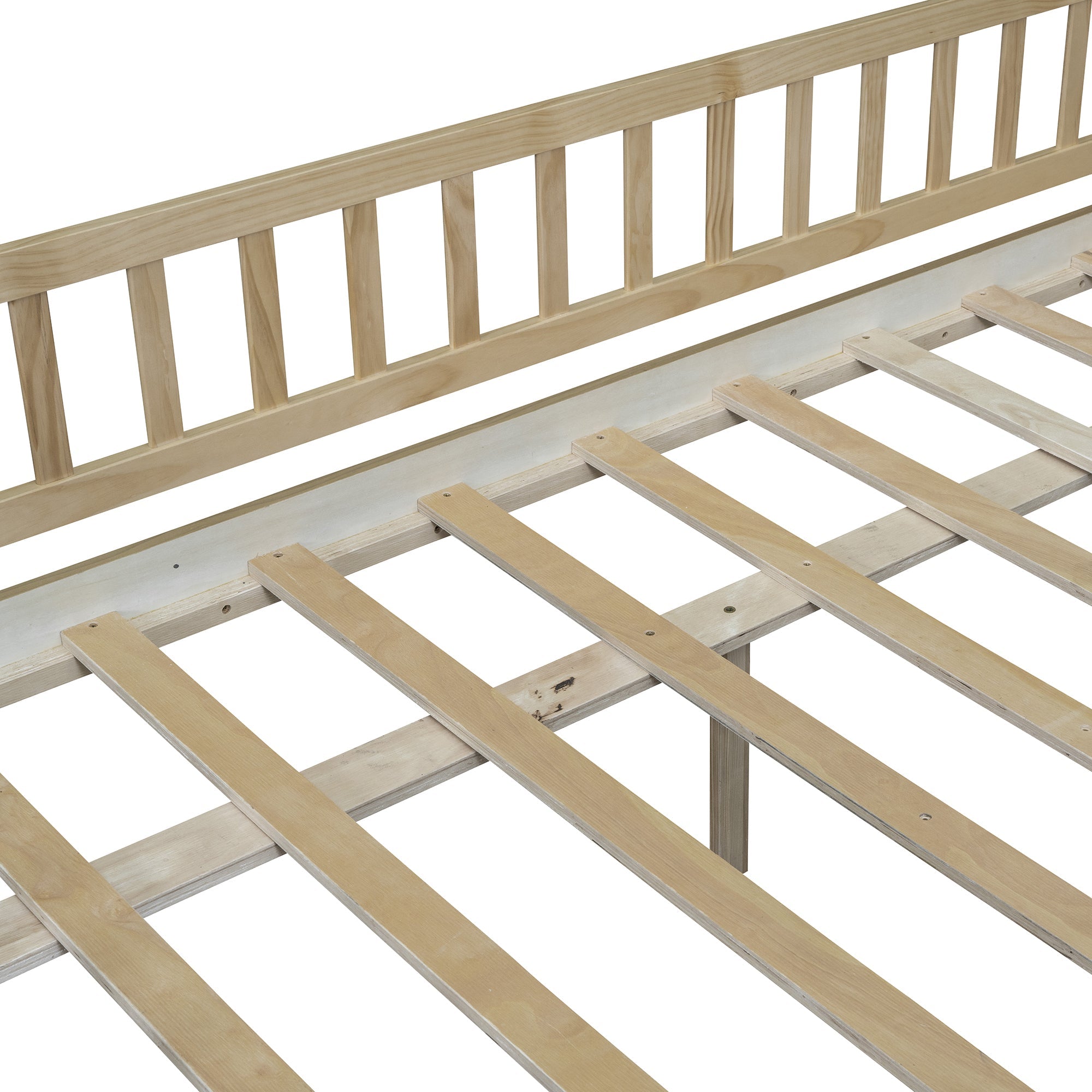 Full Size Daybed Wood Bed with Two Drawers