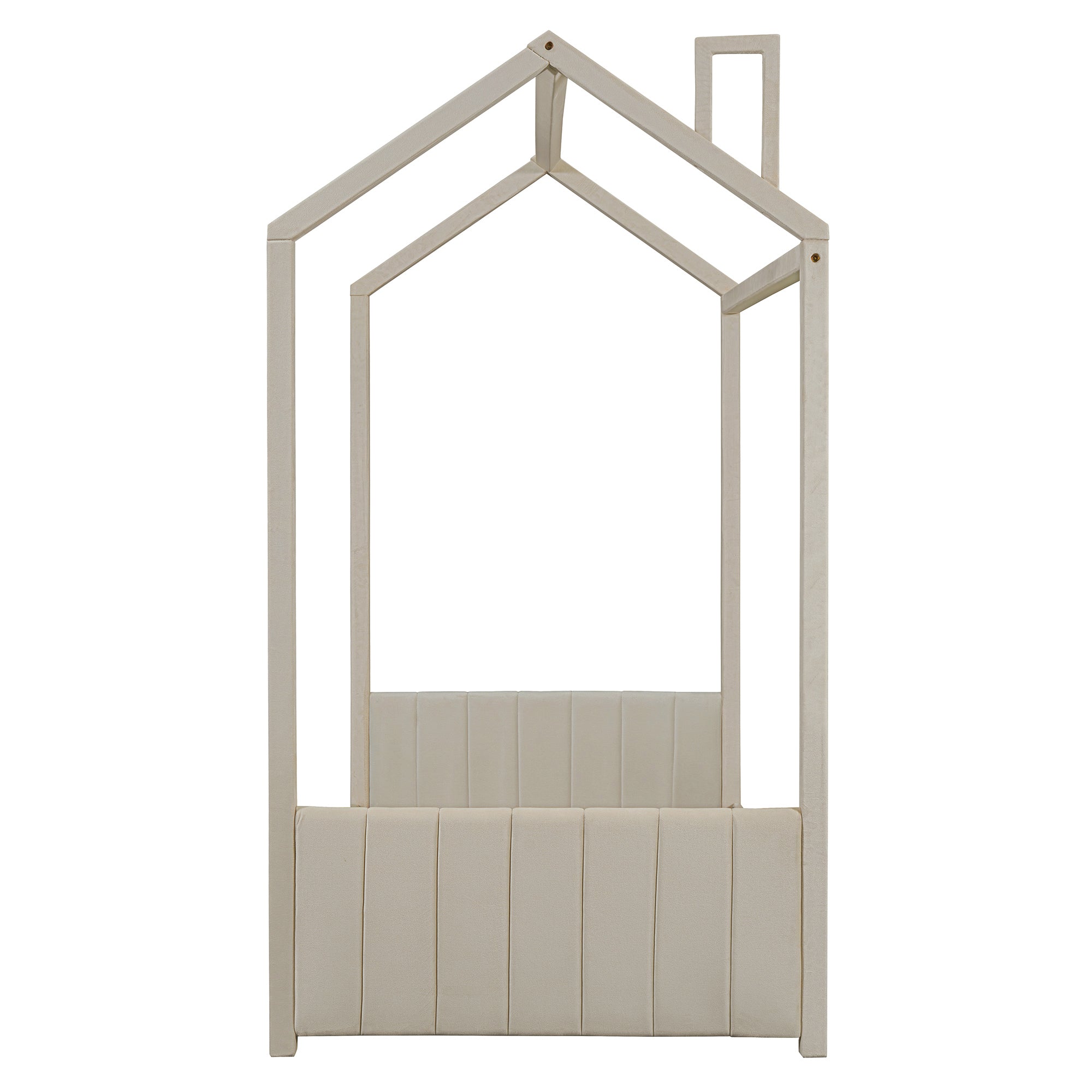 Twin Size Velvet House Bed Wood Bed