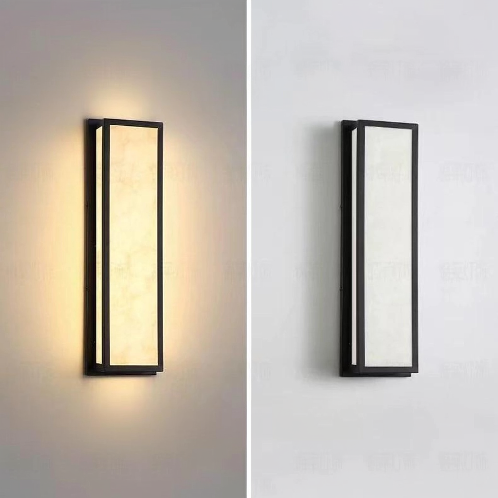 IP65 Waterproof Marble Front Porch Light Exterior Wall Sconce-5