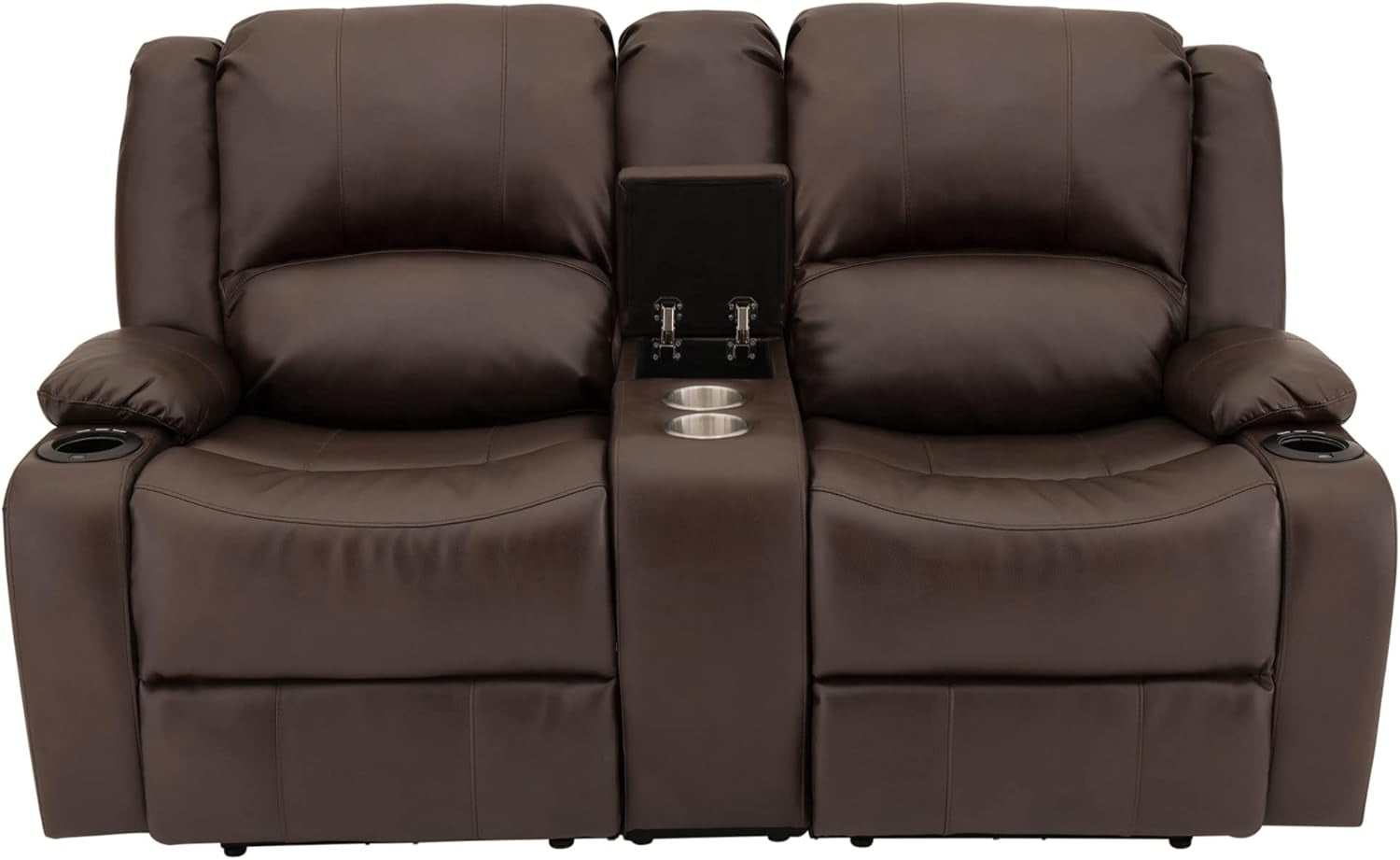 Powered Wall Hugger RV Recliner Sofa Loveseat 67In Chestnut-1