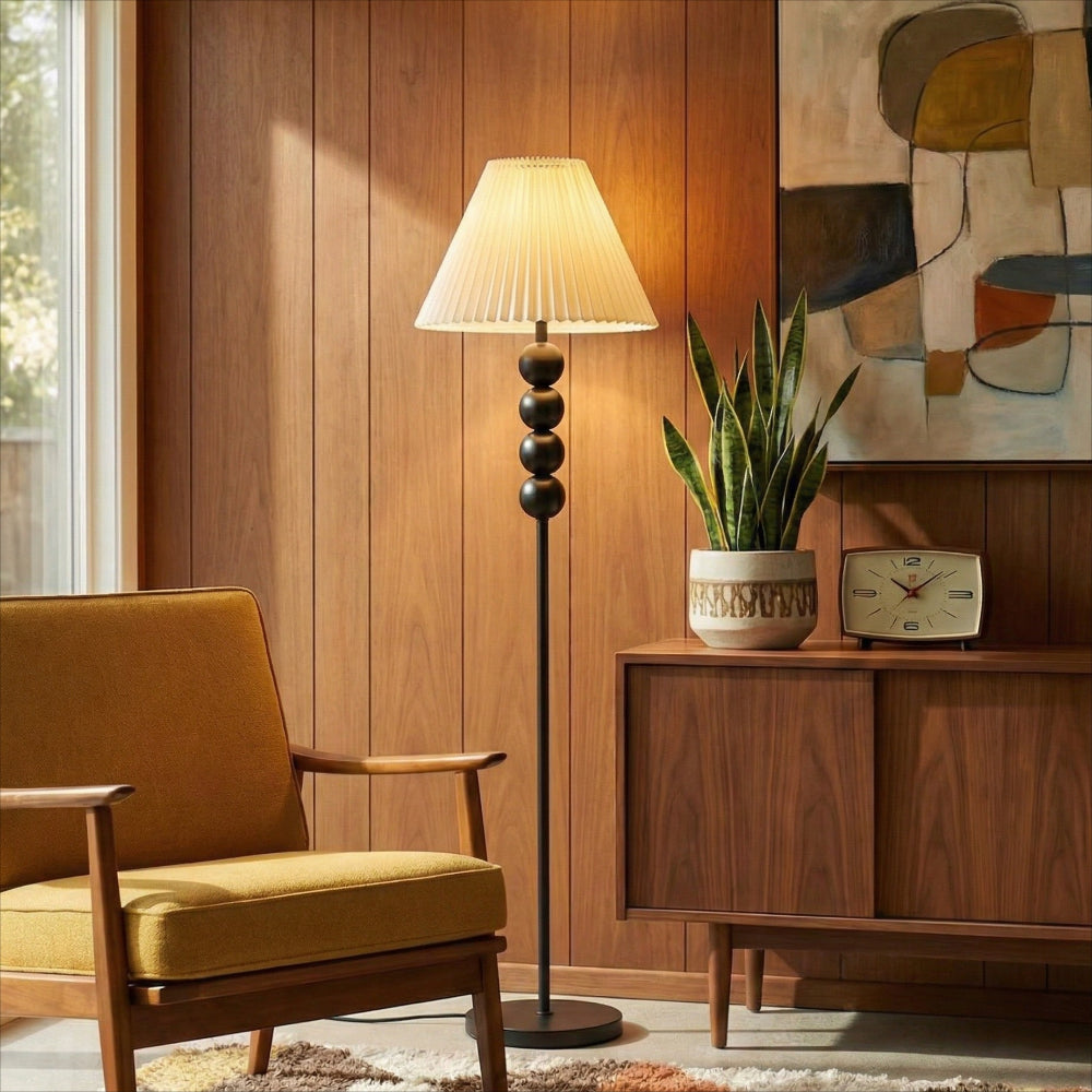 Wood Large Floor Lamp