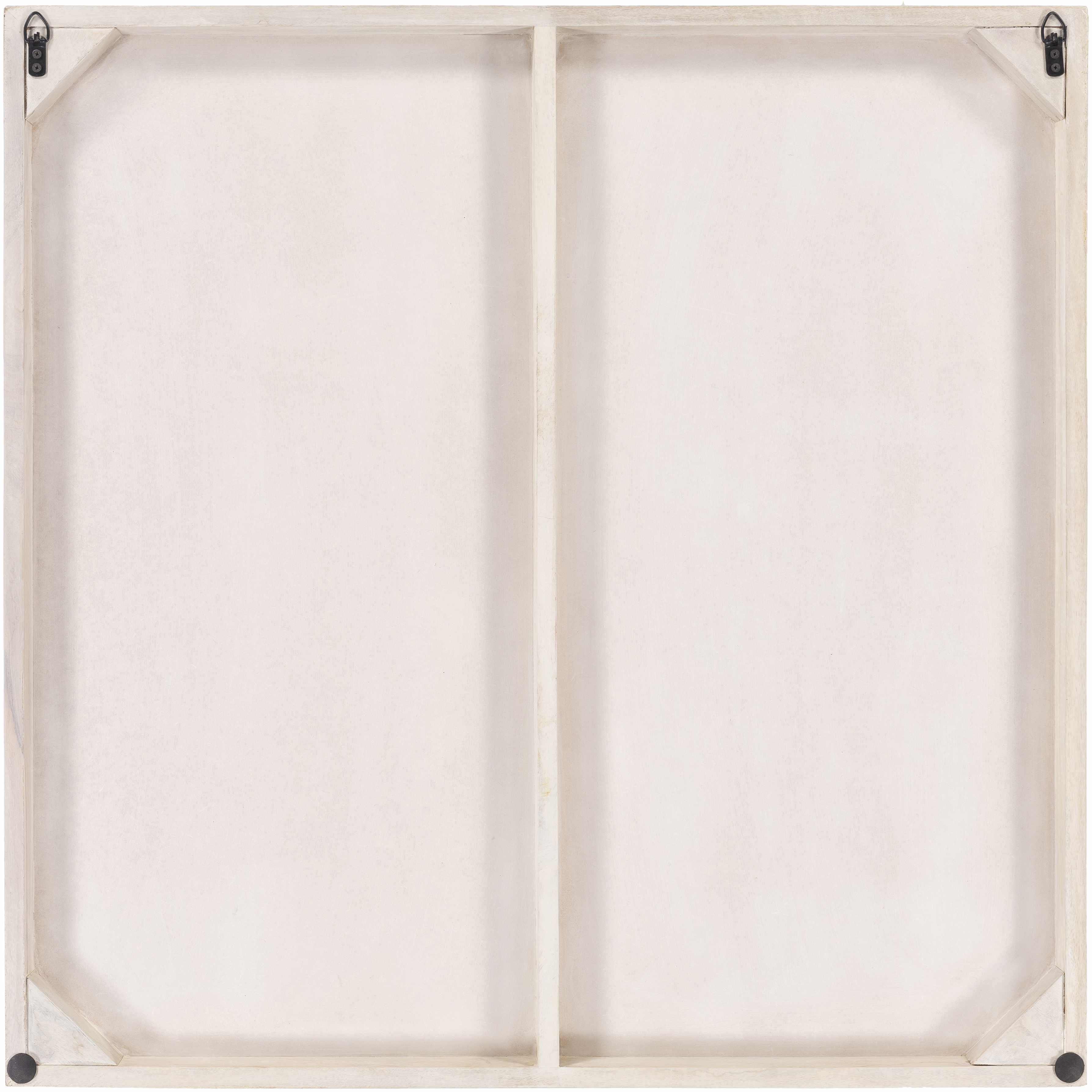 White air filter with black frame on a white background