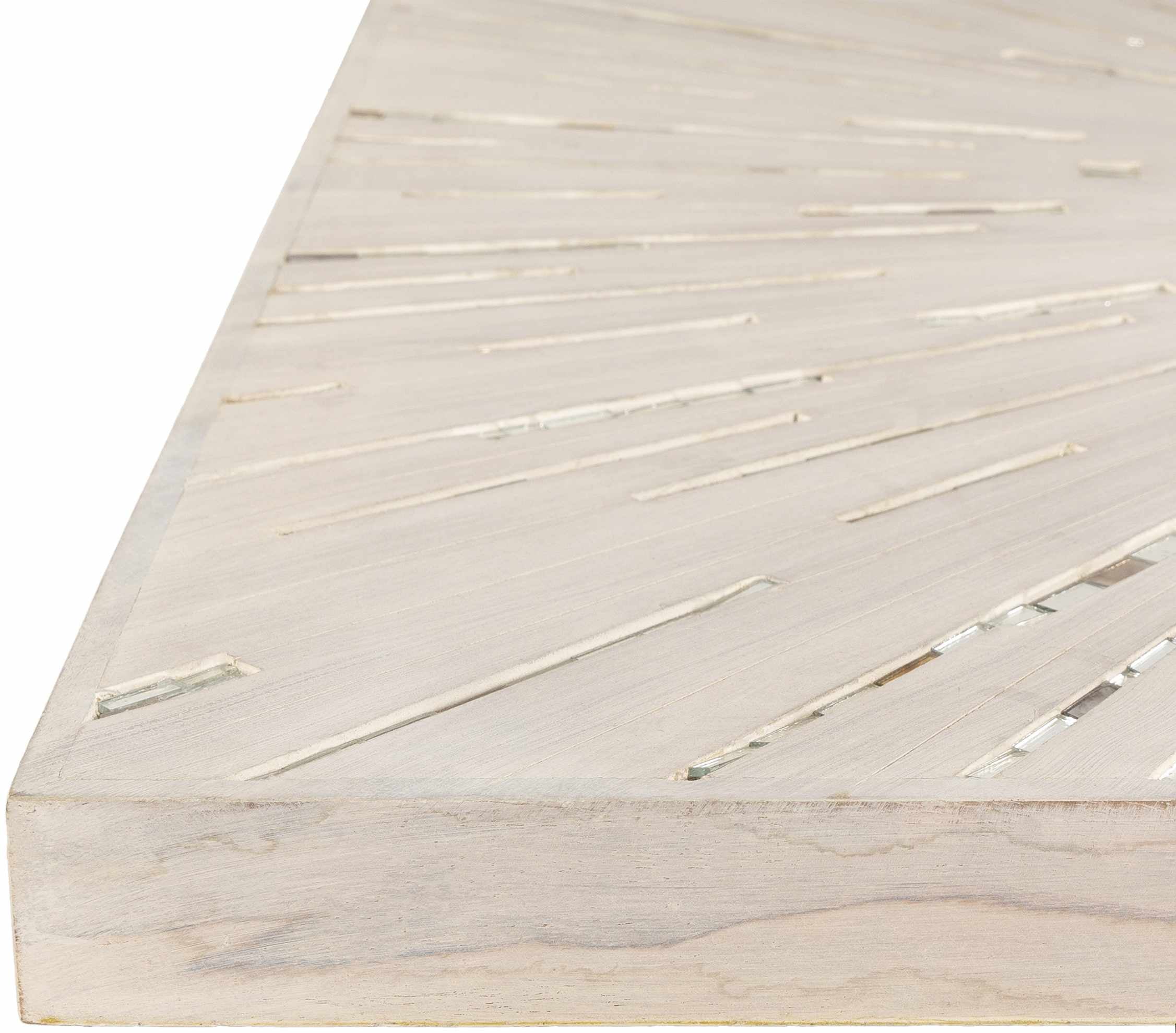 Beige woven rug with a subtle pattern on a white background