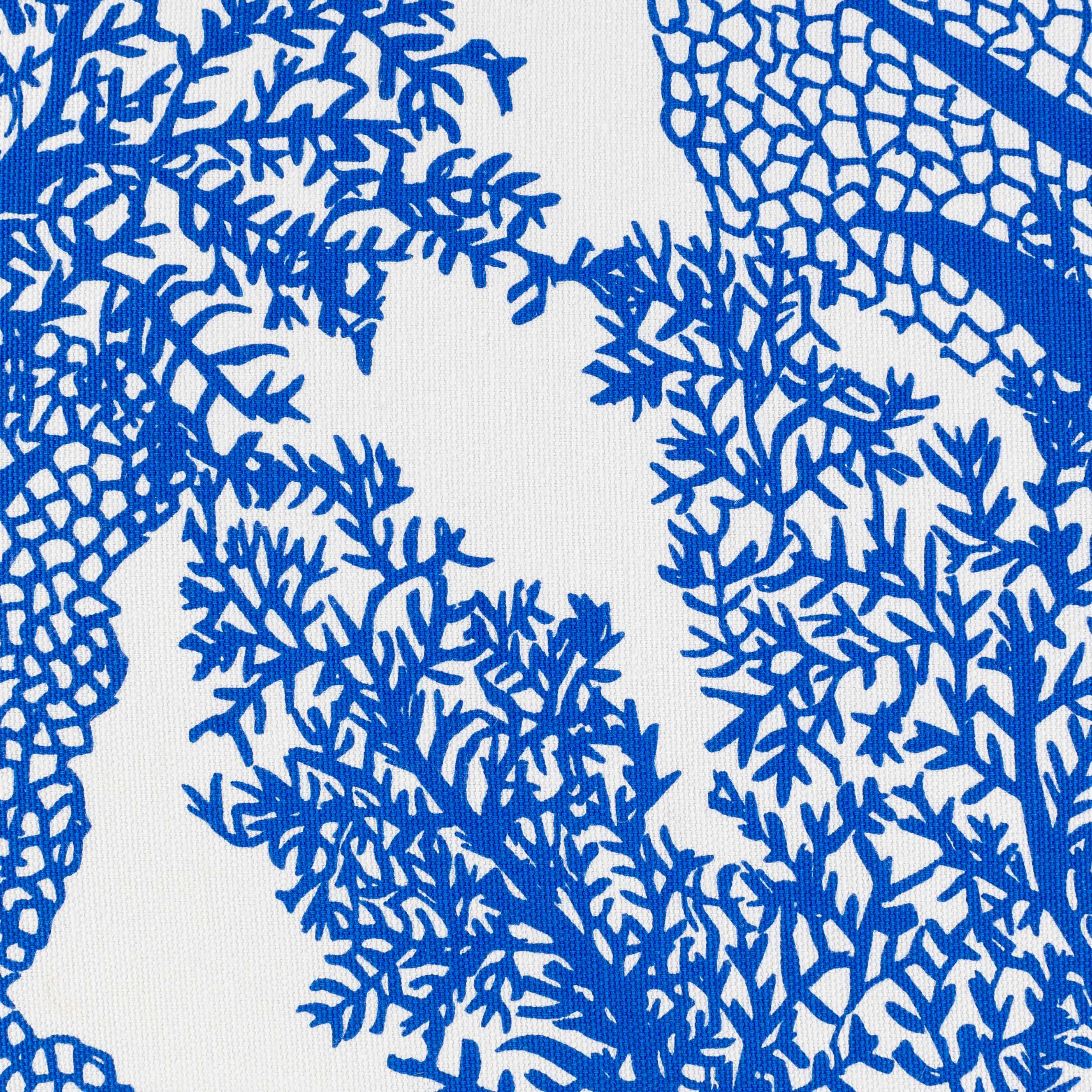 Blue coral pattern on a white background