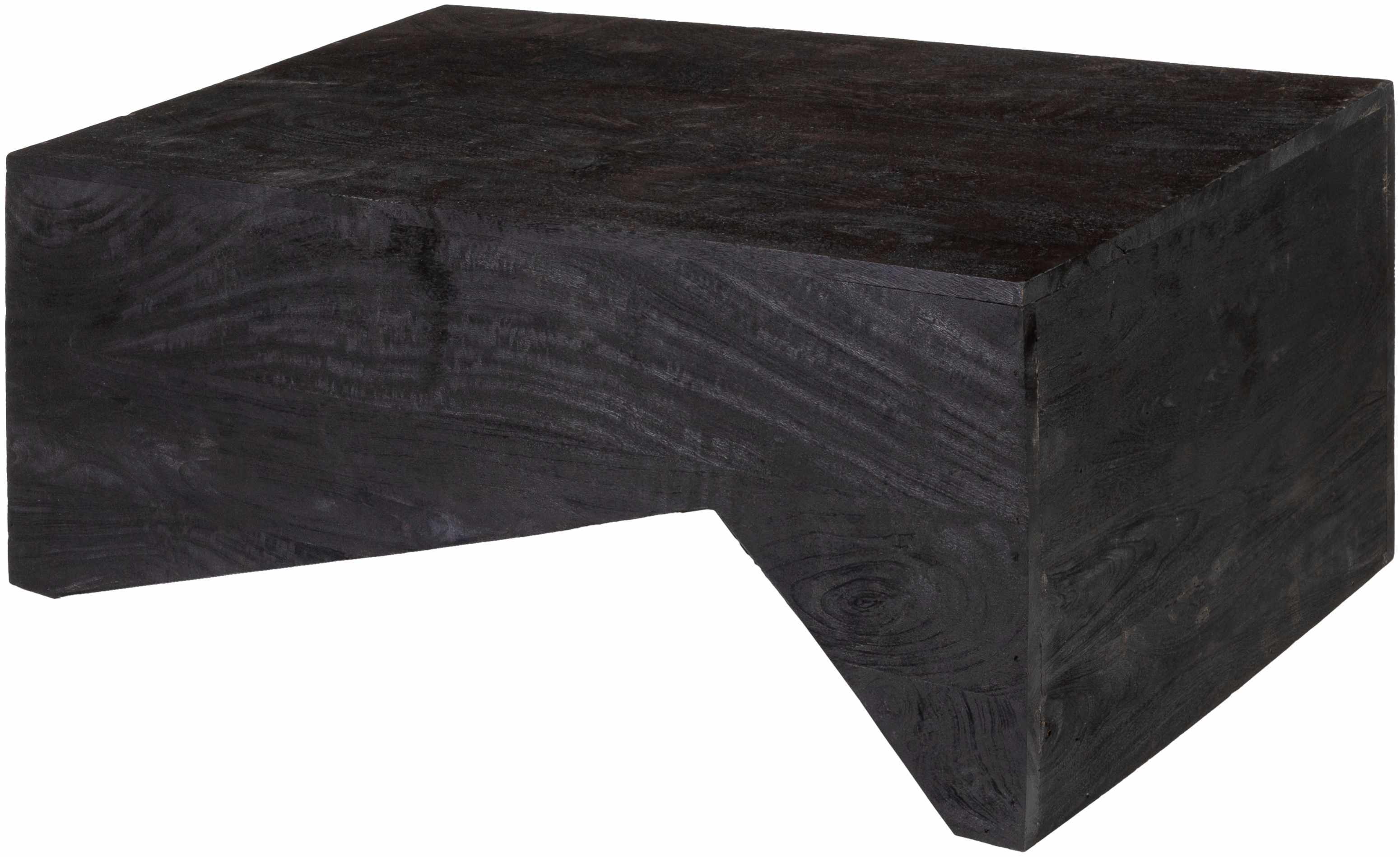 Black stone wedge on a white background