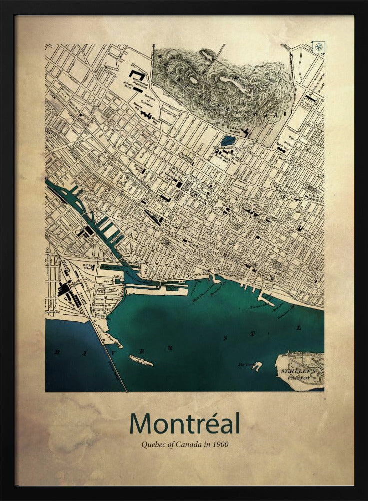 Wall art Montreal map-2