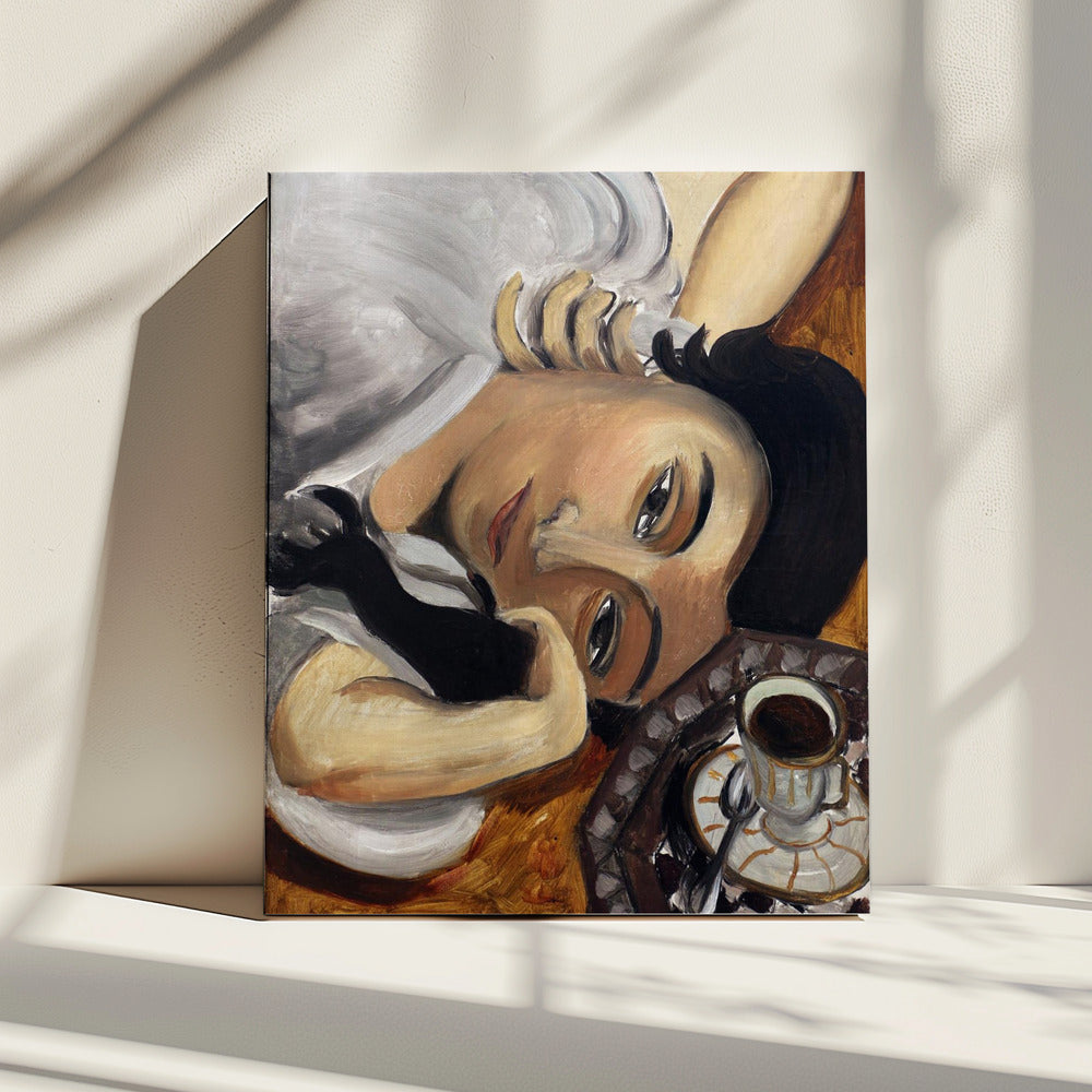 Wall art Lorette Con Una Tazza Di Caffe 1916-3