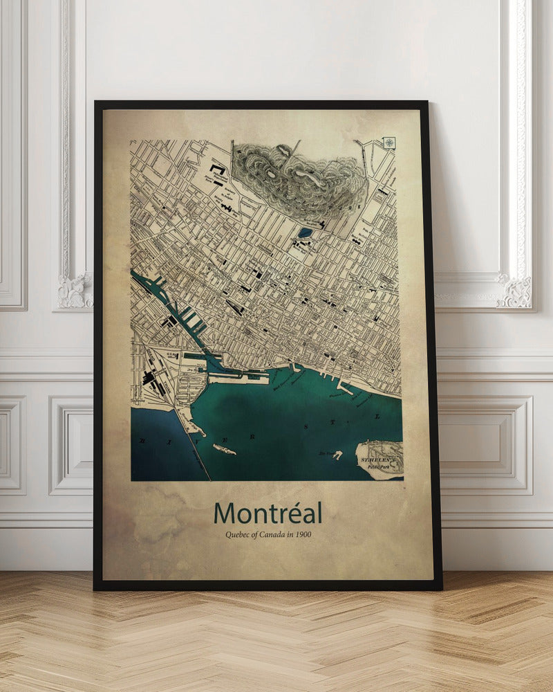 Wall art Montreal map-3