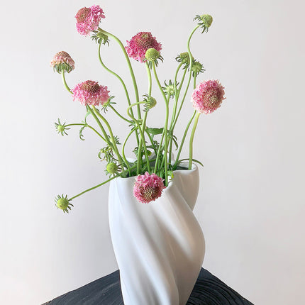 White Twist Vase Ceramic Vase
