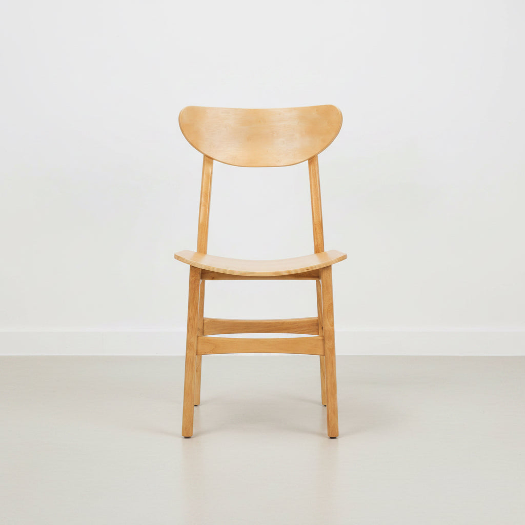 Wooden chair with a white background