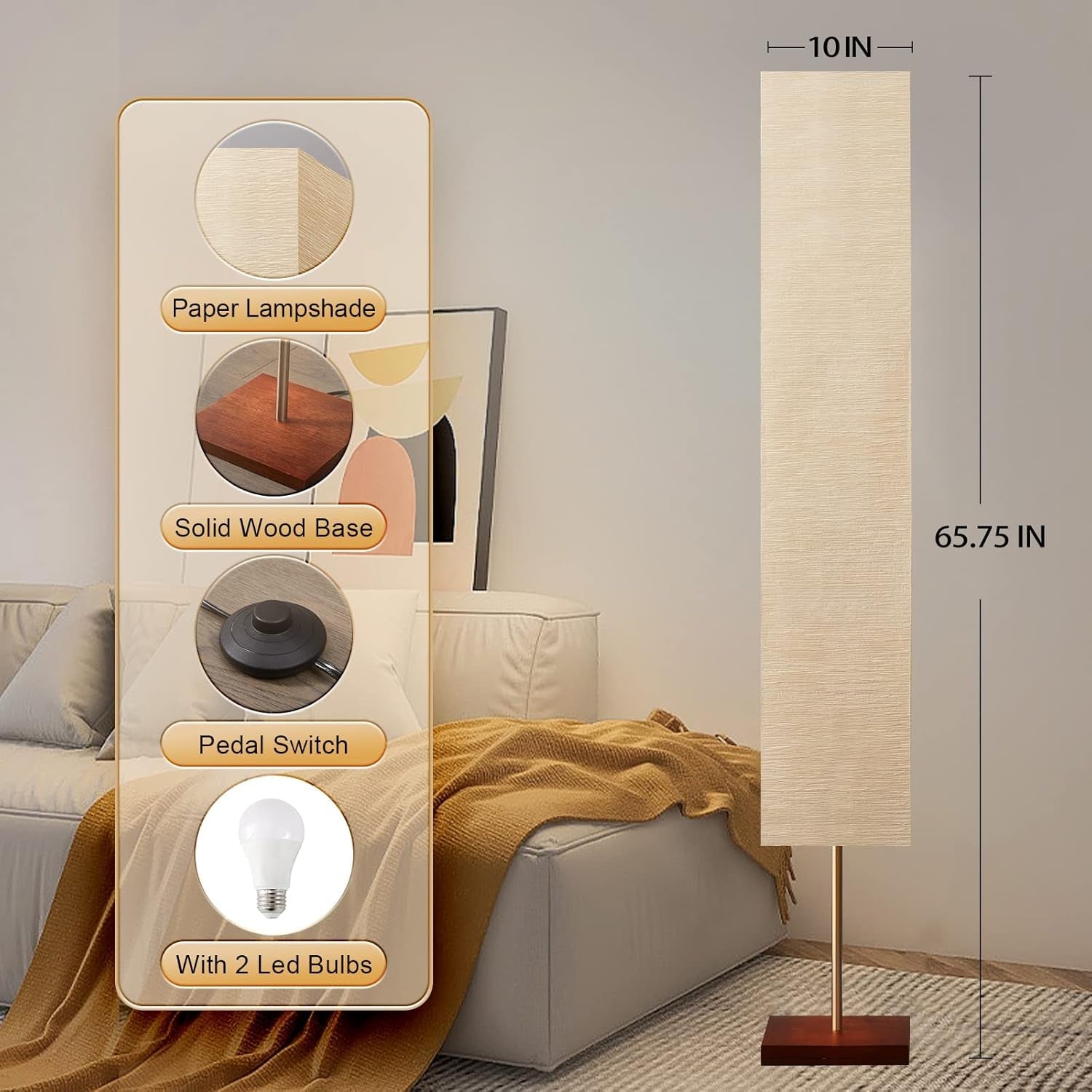 Floor Lamp With Adjustable Color Temperature
