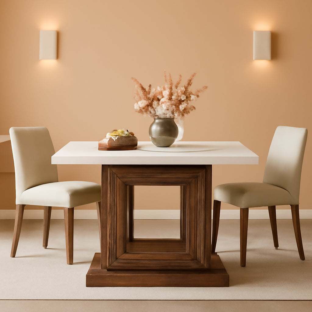 47 Inch Pedestal Dining Table For Small Kitchen Use