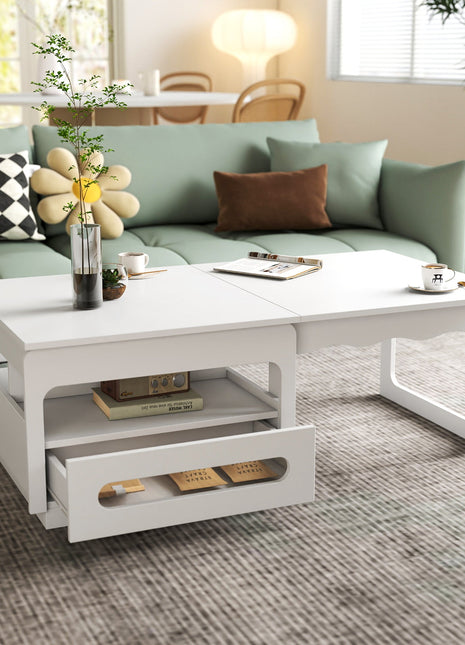 3 in 1 deformed Coffee Tables with Storage Cabinet for Living Room, Coffee Table with  for Dining Room-1