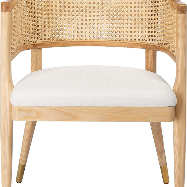 Couture Home Collection Rogue Natural Rattan Living Room Dining Accent Chair (Fully Assembled) SFV4106B-2