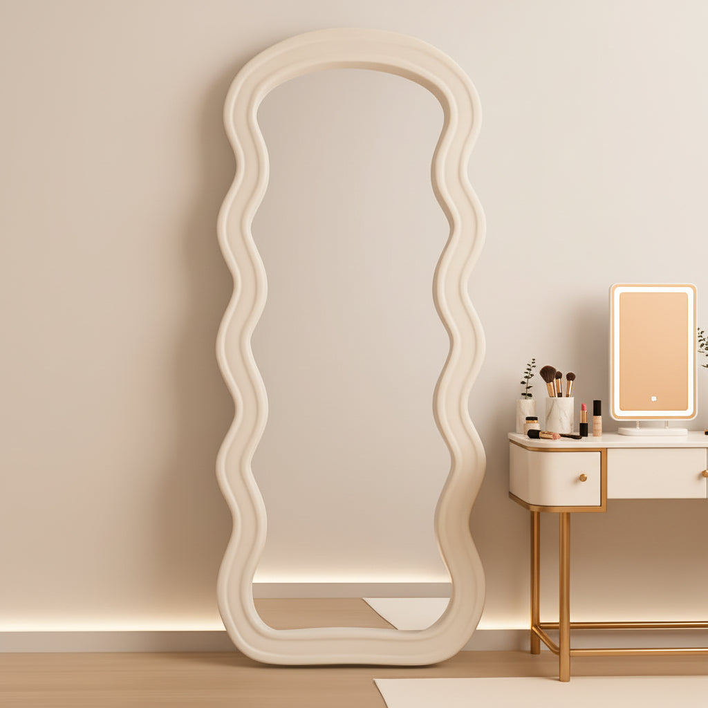 71 Inch Full Length Freestanding Floor Mirror White-0