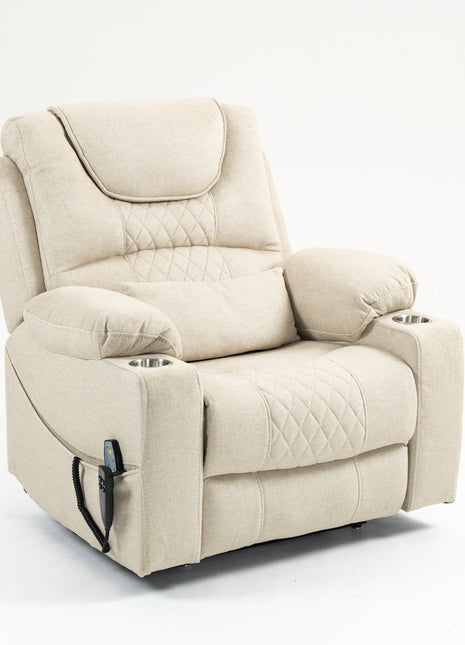 Lounge chair lift chair relax sofa chair sitting room furniture sitting room power supply elderly electric lounge chair (180 degree lying flat)-0
