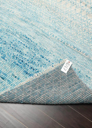 8' x 10' Hand Knotted 100% Wool Contemporary Modern Area Rug Ivory Aqua