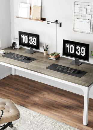 78.7 Inches Extra Long Computer Desk 2 Person Desk, Double Long Desk, Workstaion for Home Office-3