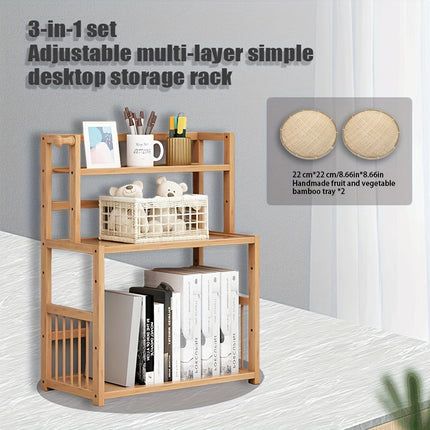 Desktop Storage Rack Organizer (3-Tier)