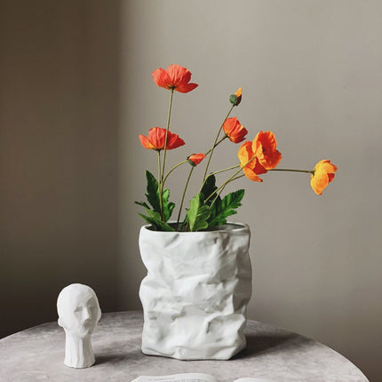 Crumpled Paper Vase