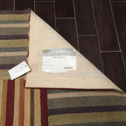 5' x 8' Liz Clairbourne Handmade 100% Wool Oriental Area Rug 5x8 Gray-2