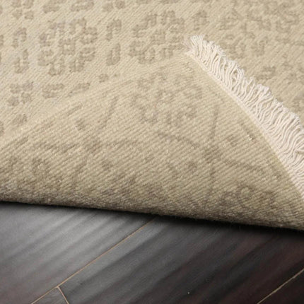 1'10''x2'7'' Hand Knotted 100% Wool Reversible Oriental Area Rug Beige-3