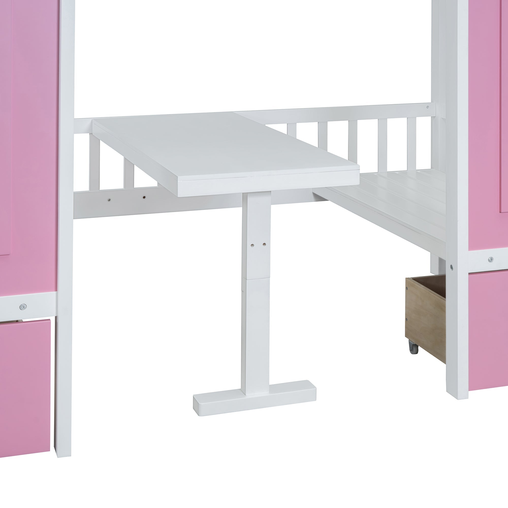 Twin-Over-Twin Bunk Bed with Changeable Table, Bunk Bed Turn into