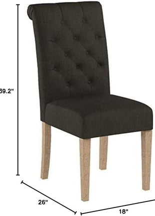 Charcoal Tufted Dining Chairs-2