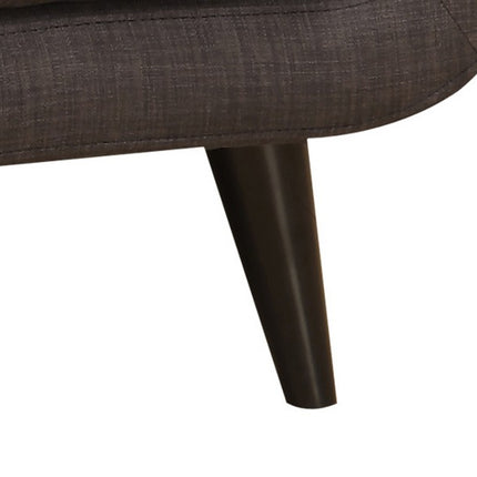 61" Charcoal And Black Loveseat and Toss Pillows-2