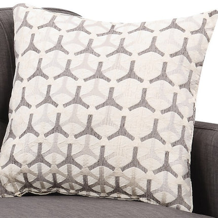 61" Charcoal And Black Loveseat and Toss Pillows-7