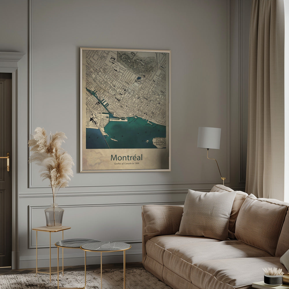 Wall art Montreal map-5