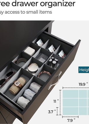 Black 5 Drawer Dresser, Nursery Organizer