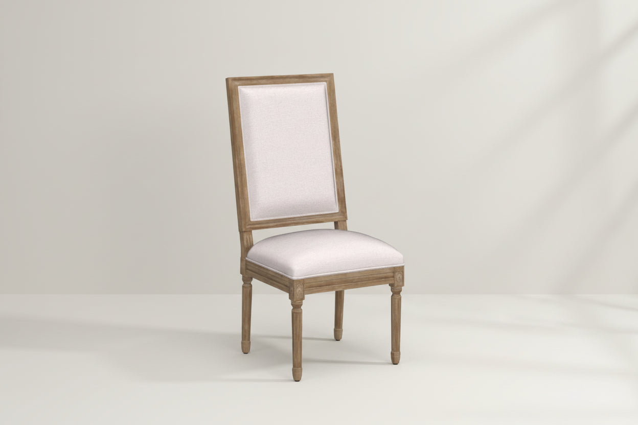 Hardy Haus Beige Upholstered French Country Dining Chairs Set of 2