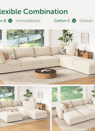 Modular Sectional Sofa with Storage Chaise