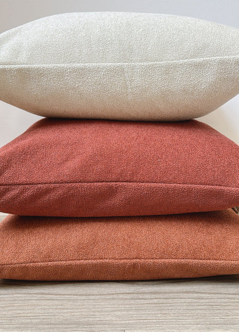 Cream Sherpa Lumbar Pillow Cover-1