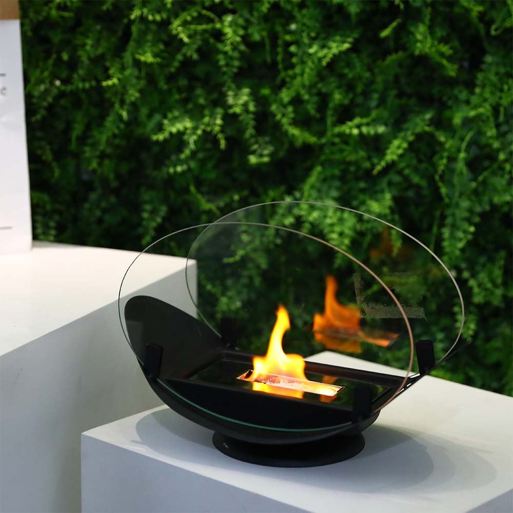 Hardy Haus 24.5 cm High Portable Tabletop Fireplace – Ventless Bio-Ethanol Fire Pit