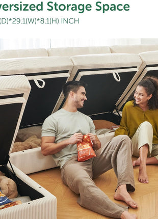 Modular Sectional Sofa with Storage Chaise