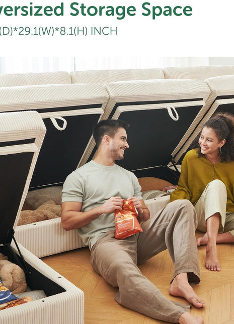 Modular Sectional Sofa with Storage Chaise