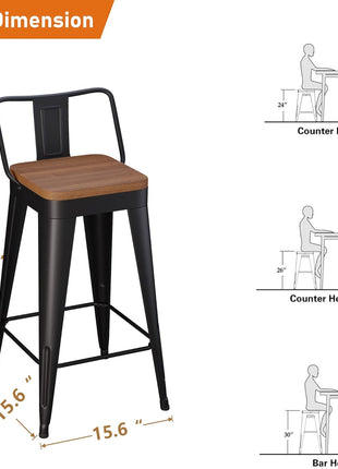 Modern Stackable Metal Bar Stools Set of Four-1