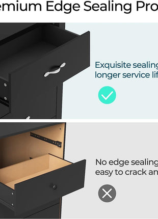 Black 5 Drawer Dresser, Nursery Organizer